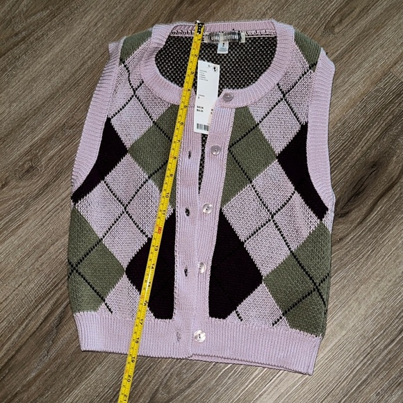 NWT Santorini Buttoned Sweater Vest Top - Picture 7 of 7